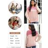 imageDokotoo Womens Fashion 2025 Color Block Long Sleeve Crewneck Knitted Casual Loose Pullover Shirts TopsApink2