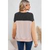 imageDokotoo Womens Fashion 2025 Color Block Long Sleeve Crewneck Knitted Casual Loose Pullover Shirts TopsBlack