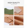 imageDokotoo Womens Fashion 2025 Color Block Long Sleeve Crewneck Knitted Casual Loose Pullover Shirts TopsGreen