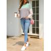imageDokotoo Womens Fashion 2025 Color Block Long Sleeve Crewneck Knitted Casual Loose Pullover Shirts TopsMint Green