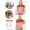 imageDokotoo Womens Fashion 2025 Color Block Long Sleeve Crewneck Knitted Casual Loose Pullover Shirts TopsRed