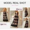 imageDokotoo Womens Formal Dresses Deep VNeck Embroidered Lace Mesh Evening Party Prom Dress Long Wedding DressBlack