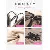imageDokotoo Womens Formal Dresses Deep VNeck Embroidered Lace Mesh Evening Party Prom Dress Long Wedding DressBlack