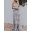 imageDokotoo Womens Formal Dresses Deep VNeck Embroidered Lace Mesh Evening Party Prom Dress Long Wedding DressGray