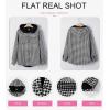 imageDokotoo Womens Plaid Shacket Jacket Long Sleeve Button Down Fleece Hooded Jackets Warm CoatBlack03