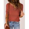 imageDokotoo Womens Short Sleeve Sweaters Summer 2025 Round Neck Pullover Sweater Crochet TopsA Red