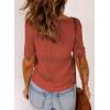 imageDokotoo Womens Short Sleeve Sweaters Summer 2025 Round Neck Pullover Sweater Crochet TopsA Red
