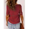 imageDokotoo Womens Short Sleeve Sweaters Summer 2025 Round Neck Pullover Sweater Crochet TopsA Wine