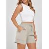 imageDokotoo Womens Shorts Athletic Shorts for Women Quick Dry Gym Workout Summer Outfits Running Zipper Pocket High WaistedCream