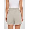 imageDokotoo Womens Shorts Athletic Shorts for Women Quick Dry Gym Workout Summer Outfits Running Zipper Pocket High WaistedCream