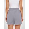 imageDokotoo Womens Shorts Athletic Shorts for Women Quick Dry Gym Workout Summer Outfits Running Zipper Pocket High WaistedLight Grey