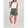 imageDokotoo Womens Shorts Athletic Shorts for Women Quick Dry Gym Workout Summer Outfits Running Zipper Pocket High WaistedMist Green