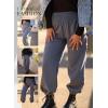 imageDokotoo Womens Summer Boho Business Casual Smocked 2025 High Waisted Cargo Summer Long Elephant Pants with PocketsMedium Grey