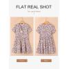 imageDokotoo Womens Summer Casual Boho Floral Dresses V Neck Short Sleeve Sundresses Flowy Swing ALine Mini DressKhaki