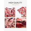 imageDokotoo Womens Summer Casual Boho Floral Dresses V Neck Short Sleeve Sundresses Flowy Swing ALine Mini DressRed