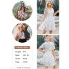 imageDokotoo Womens Summer Casual Boho Floral Dresses V Neck Short Sleeve Sundresses Flowy Swing ALine Mini DressWhite