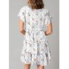 imageDokotoo Womens Summer Casual Boho Floral Dresses V Neck Short Sleeve Sundresses Flowy Swing ALine Mini DressWhite
