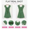 imageDokotoo Womens Summer Casual Sleeveless Romper Loose Floral Printed Shorts Overalls Jumpsuits with PocketsDark Green