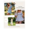 imageDokotoo Womens Summer Dresses Square Neck Tie Back Lantern Sleeve Ruffle ALine Casual Dress6 Blue