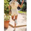 imageDokotoo Womens Summer Trooper Utility Cargo Rompers Short Sleeve Button Down Pockets JumpsuitsApricot