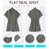 imageDokotoo Womens Summer Trooper Utility Cargo Rompers Short Sleeve Button Down Pockets JumpsuitsB Gray