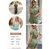 imageDokotoo Womens Summer Trooper Utility Cargo Rompers Short Sleeve Button Down Pockets JumpsuitsJungle Green