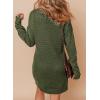 imageDokotoo Womens Sweater Dresses 2025 Trendy Casual Crew Neck Long Sleeve Textured Pullover Knit DressGreen