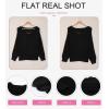 imageDokotoo Womens Sweaters 2025 Crewneck Cute Elegant Soft Long Sleeve Hollow Cable Knit Pullover TopsBlack