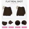 imageDokotoo Womens Sweaters 2025 Crewneck Cute Elegant Soft Long Sleeve Hollow Cable Knit Pullover TopsBrown