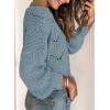 imageDokotoo Womens Sweaters 2025 Crewneck Cute Elegant Soft Long Sleeve Hollow Cable Knit Pullover TopsDusty Blue