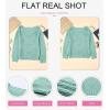 imageDokotoo Womens Sweaters 2025 Crewneck Cute Elegant Soft Long Sleeve Hollow Cable Knit Pullover TopsGreen 2