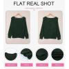 imageDokotoo Womens Sweaters 2025 Crewneck Cute Elegant Soft Long Sleeve Hollow Cable Knit Pullover TopsGreen