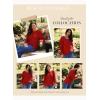 imageDokotoo Womens Sweaters 2025 Crewneck Cute Elegant Soft Long Sleeve Hollow Cable Knit Pullover TopsRed