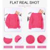 imageDokotoo Womens Sweaters 2025 Crewneck Cute Elegant Soft Long Sleeve Hollow Cable Knit Pullover TopsRose