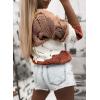 imageDokotoo Womens Sweaters 2025 Crewneck Cute Elegant Soft Long Sleeve Hollow Cable Knit Pullover TopsZ1 Apricot