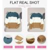 imageDokotoo Womens Sweaters 2025 Crewneck Cute Elegant Soft Long Sleeve Hollow Cable Knit Pullover TopsZ1 Dusty Blue