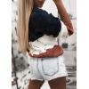 imageDokotoo Womens Sweaters 2025 Crewneck Cute Elegant Soft Long Sleeve Hollow Cable Knit Pullover TopsZ1 Navy Blue