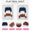 imageDokotoo Womens Sweaters 2025 Crewneck Cute Elegant Soft Long Sleeve Hollow Cable Knit Pullover TopsZ1 Navy Blue