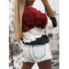 imageDokotoo Womens Sweaters 2025 Crewneck Cute Elegant Soft Long Sleeve Hollow Cable Knit Pullover TopsZ1 Red