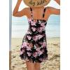 imageDokotoo Womens Swimsuits One Piece Swim Suits for Women 2024 Tummy Control Bathing Suit Swim Dress SwimwearBlack Floral