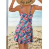 imageDokotoo Womens Swimsuits One Piece Swim Suits for Women 2024 Tummy Control Bathing Suit Swim Dress SwimwearBlue Floral