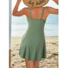imageDokotoo Womens Swimsuits One Piece Swim Suits for Women 2024 Tummy Control Bathing Suit Swim Dress SwimwearMist Green