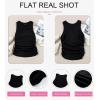 imageDokotoo Womens Tank Tops Summer Sleeveless High Neck Ribbed Knit Slim Fitted Blouse Side Ruched Basic Tees ShirtsBlack