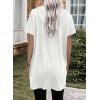 imageDokotoo Womens Tops Dressy Casual Short Sleeve Oversized Tshirts Summer Hoodie Dress Tunics Tops Loose Fit Long ShirtsA1 Bunny