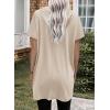 imageDokotoo Womens Tops Dressy Casual Short Sleeve Oversized Tshirts Summer Hoodie Dress Tunics Tops Loose Fit Long ShirtsApricot