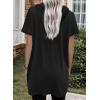 imageDokotoo Womens Tops Dressy Casual Short Sleeve Oversized Tshirts Summer Hoodie Dress Tunics Tops Loose Fit Long ShirtsBlack