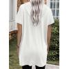 imageDokotoo Womens Tops Dressy Casual Short Sleeve Oversized Tshirts Summer Hoodie Dress Tunics Tops Loose Fit Long ShirtsBright White