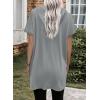 imageDokotoo Womens Tops Dressy Casual Short Sleeve Oversized Tshirts Summer Hoodie Dress Tunics Tops Loose Fit Long ShirtsGray