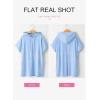 imageDokotoo Womens Tops Dressy Casual Short Sleeve Oversized Tshirts Summer Hoodie Dress Tunics Tops Loose Fit Long ShirtsSky Blue