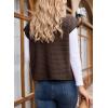imageDokotoo Womens Vest Tops 2025 Zipper Up Cap Sleeve Side Pockets Waffle Knit Sleeveless Oversized VestsCoffee